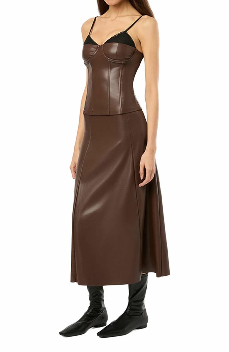 WeWoreWhat Corset Vegan Leather Top, Alternate, color,