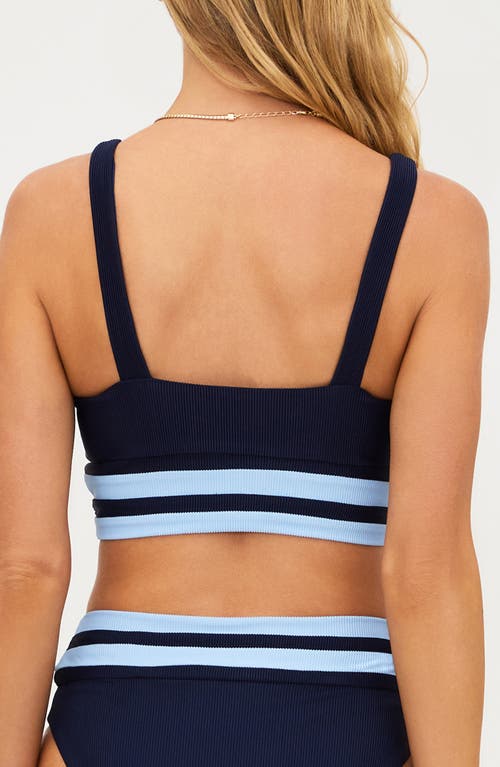Beach Riot Kaida Colorblock Bikini Top In Blue
