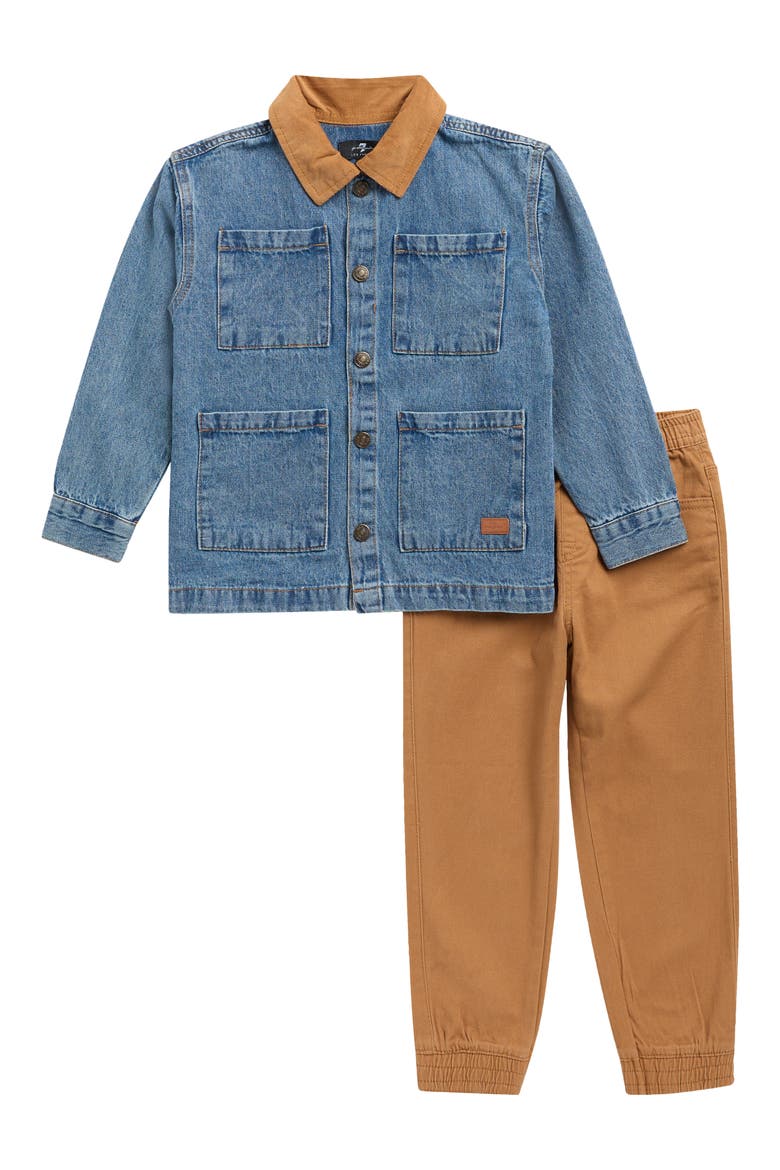Kids' Corduroy Jacket & Jogger Pants Set, Main, color, VINTAGE BLUE WASH
