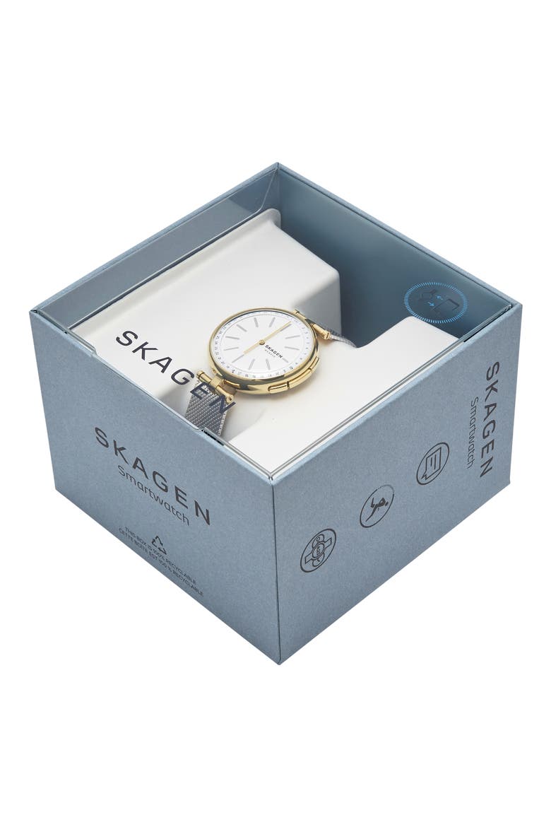 Signature T-Bar Hybrid Smartwatch, 36mm, Alternate, color, SILVER/ GOLD