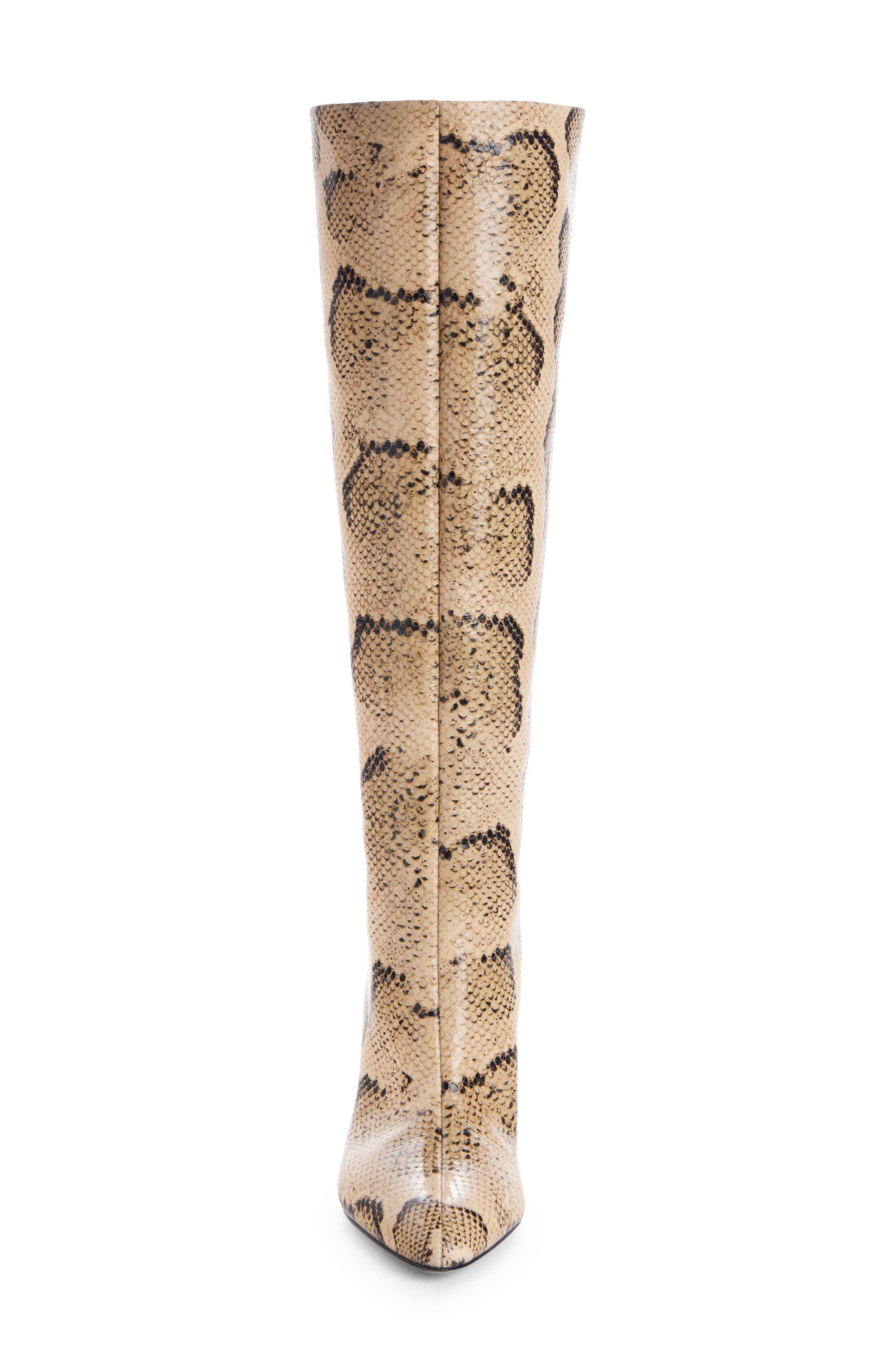 Jany Snake Embossed Knee High Boot, Alternate, color, SAHARA