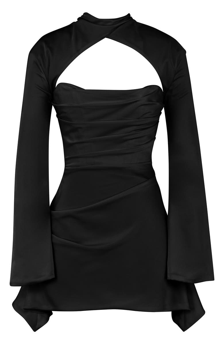 Toira Long Sleeve Satin Corset Minidress