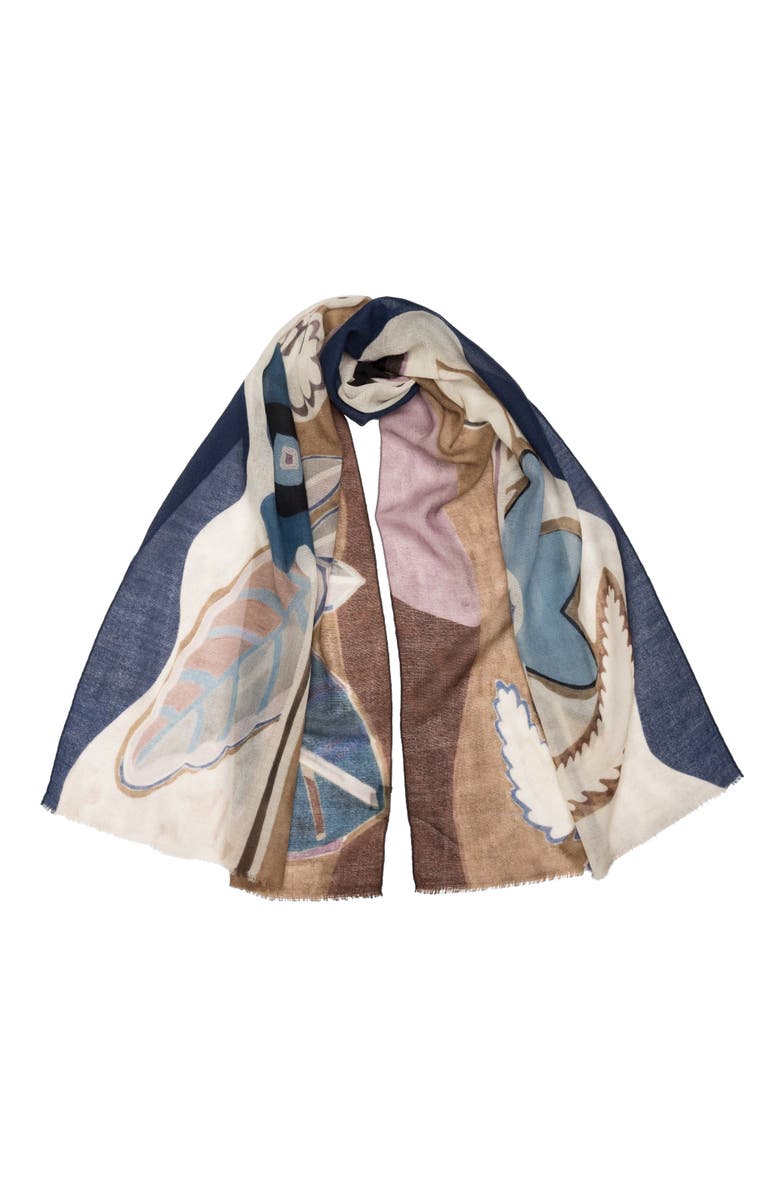 Elizabetta Irene - Wool Scarf, Main, color, Blue And Lavender