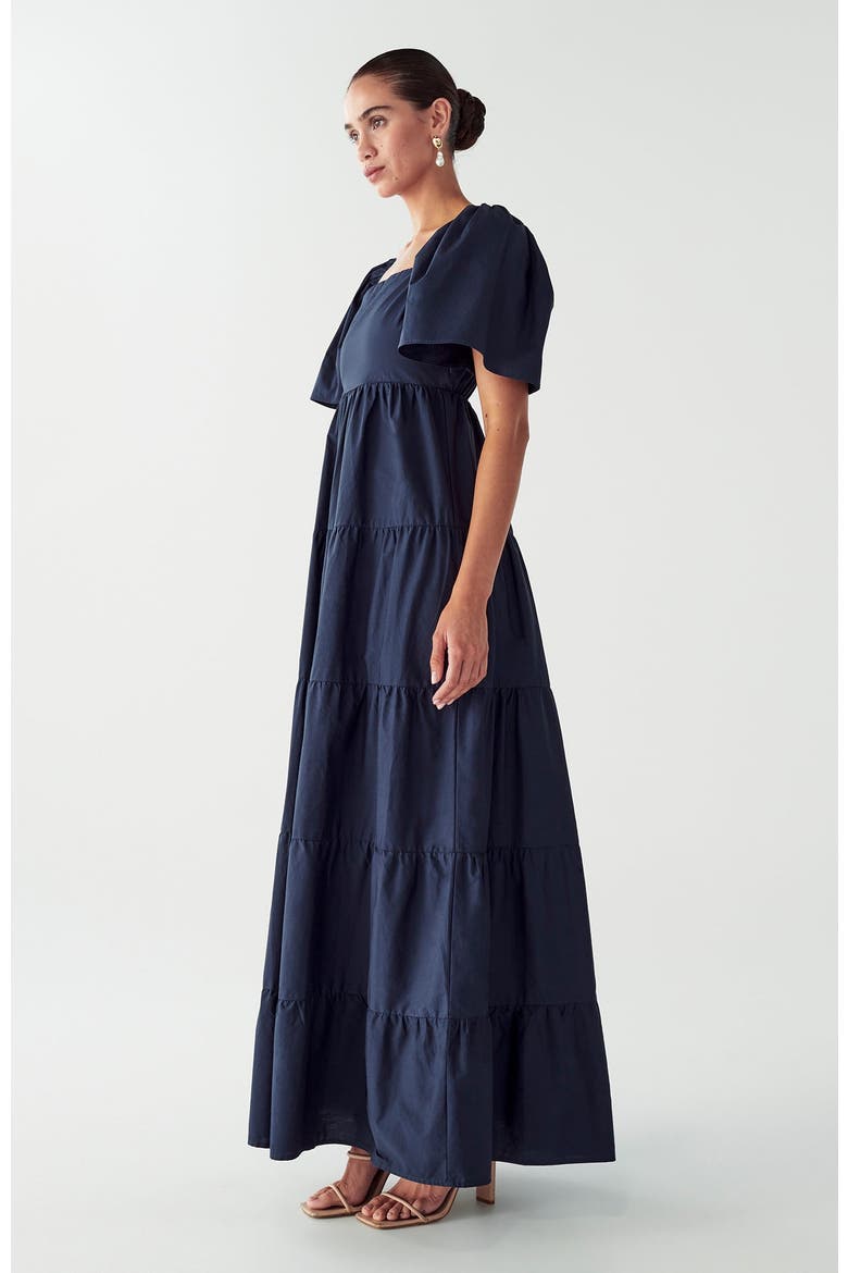 Zelda Tiered Dress, Alternate, color, Navy Blue