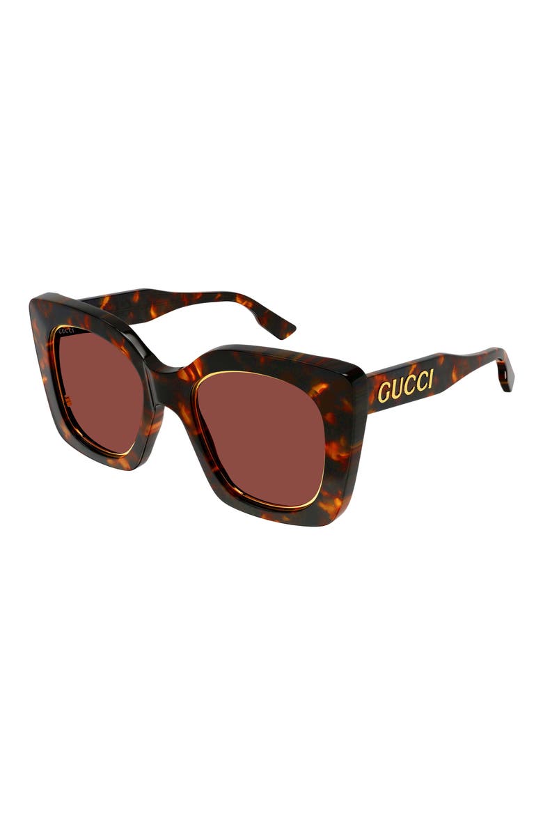 51mm Square Sunglasses, Main, color, HAVANA