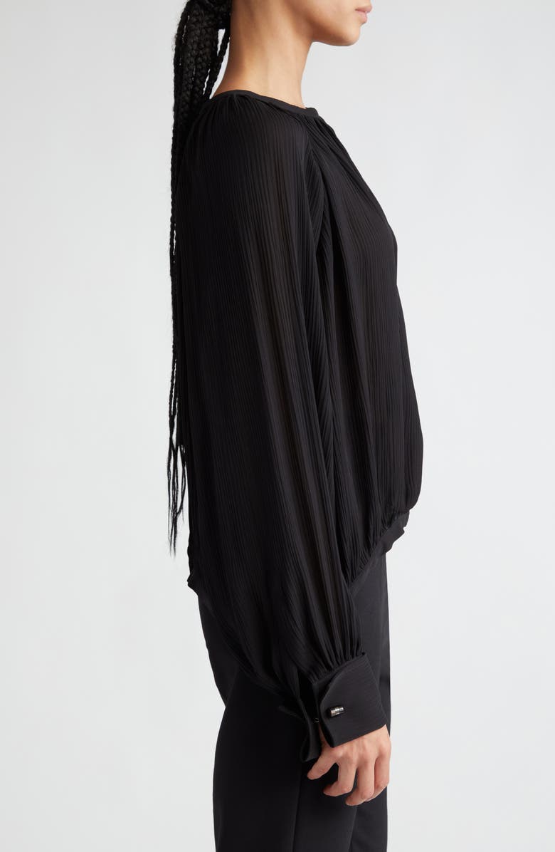 Max Mara Narvel Draped Silk Top, Alternate, color, 