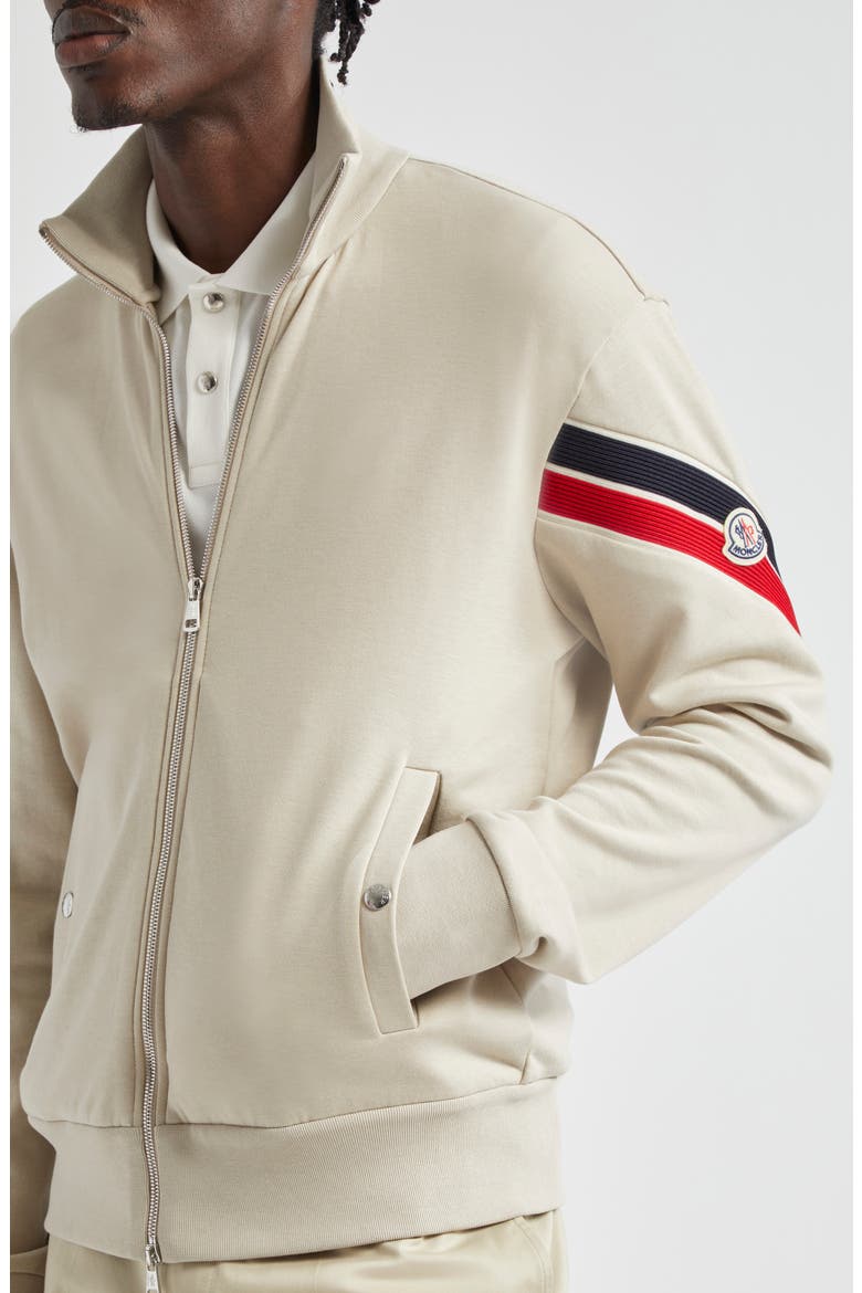 Logo Armband Cotton & Nylon Jacket, Alternate, color, NATURAL