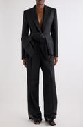 Givenchy Bow Front Wool & Mohair Blazer
