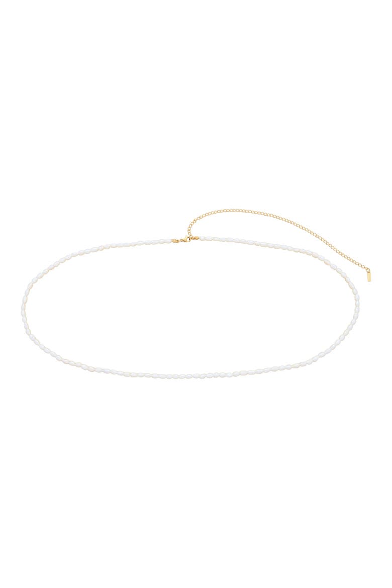 18K Gold & Freshwater Pearl Waist Chain, Main, color, GOLD