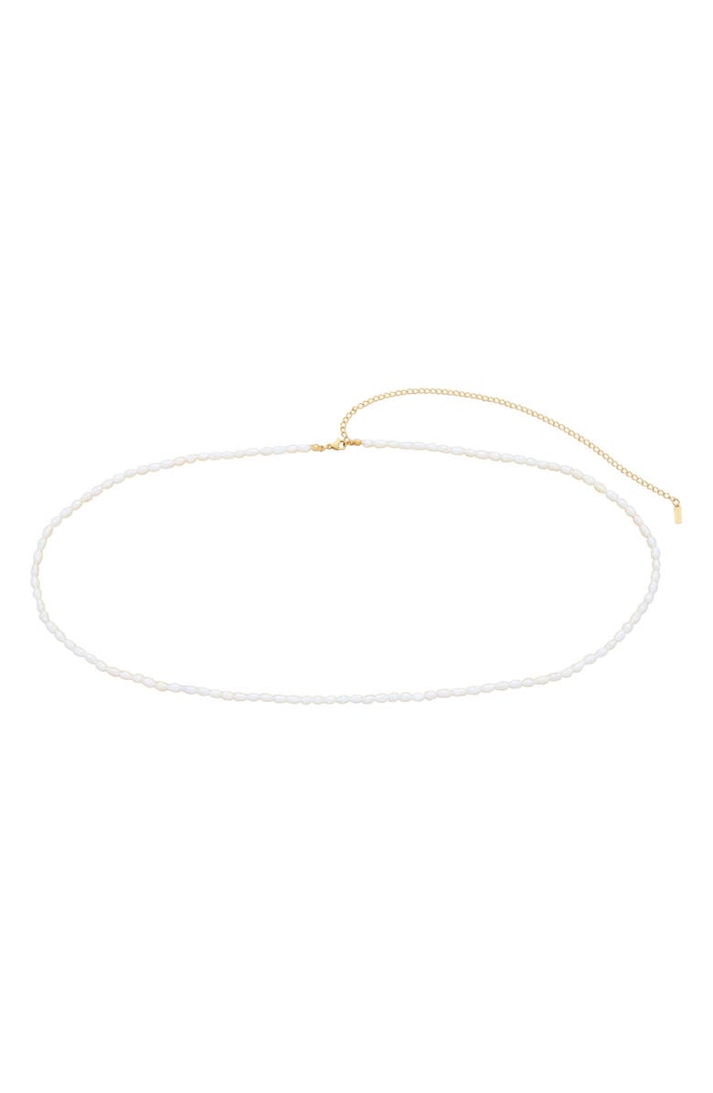st. Moran 18K Gold & Freshwater Pearl Waist Chain, Main, color, Gold