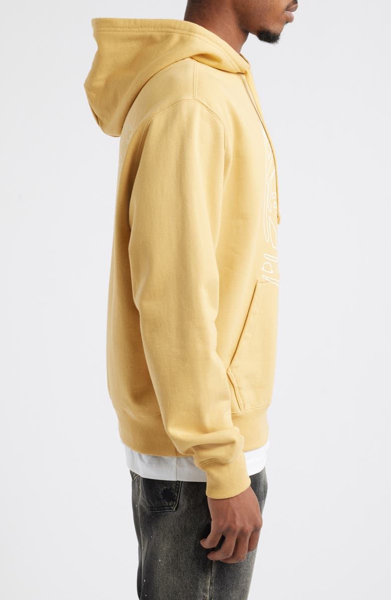 Billionaire Boys Club Line Helmet Cotton Blend Graphic Hoodie, Alternate, color, Curry