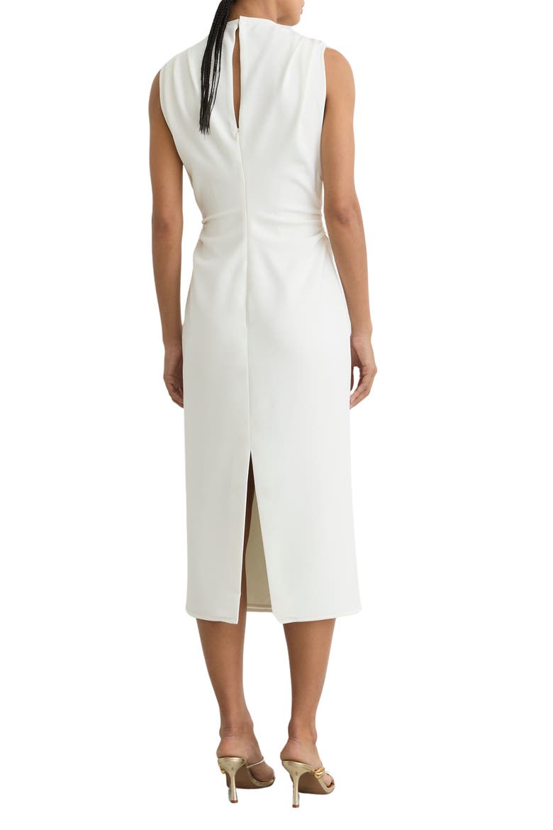 Bronte Ruched Sleeveless Midi Dress, Alternate, color, IVORY