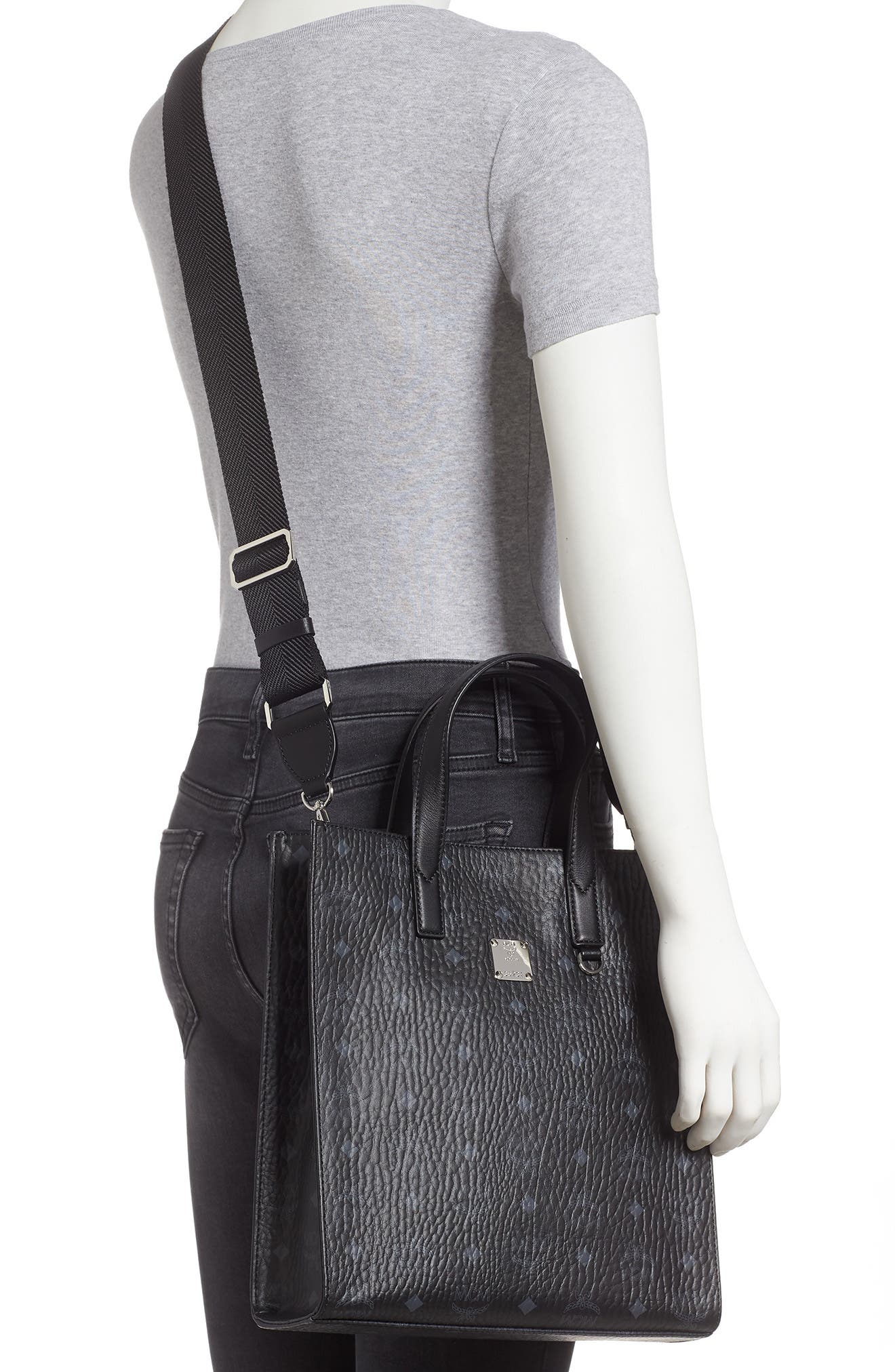 MCM Small Klassik Visetos Tote, Alternate, color, 