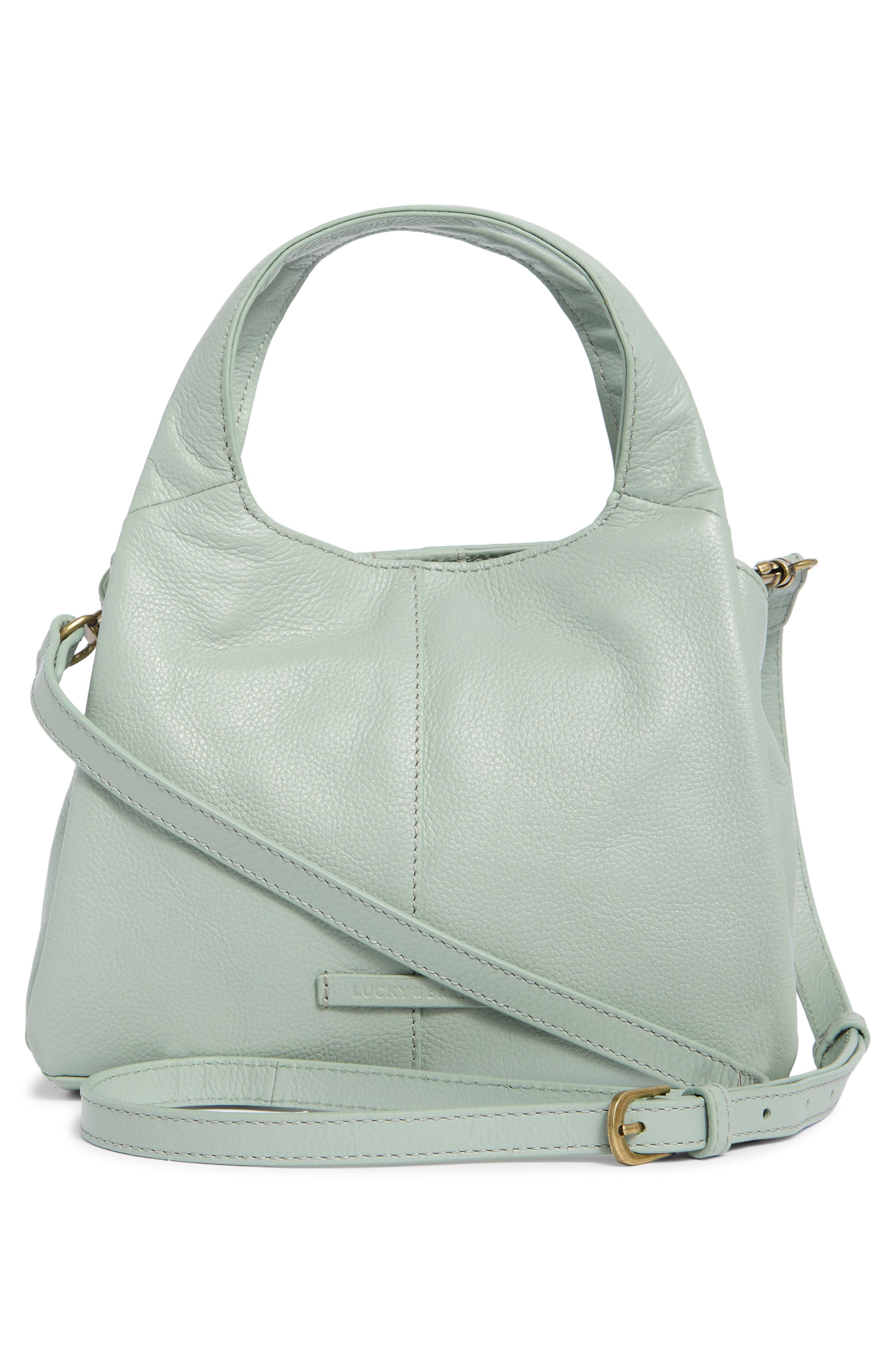 Sue Leather Crossbody Shoulder Bag, Alternate, color, SAGE CRYSTAL