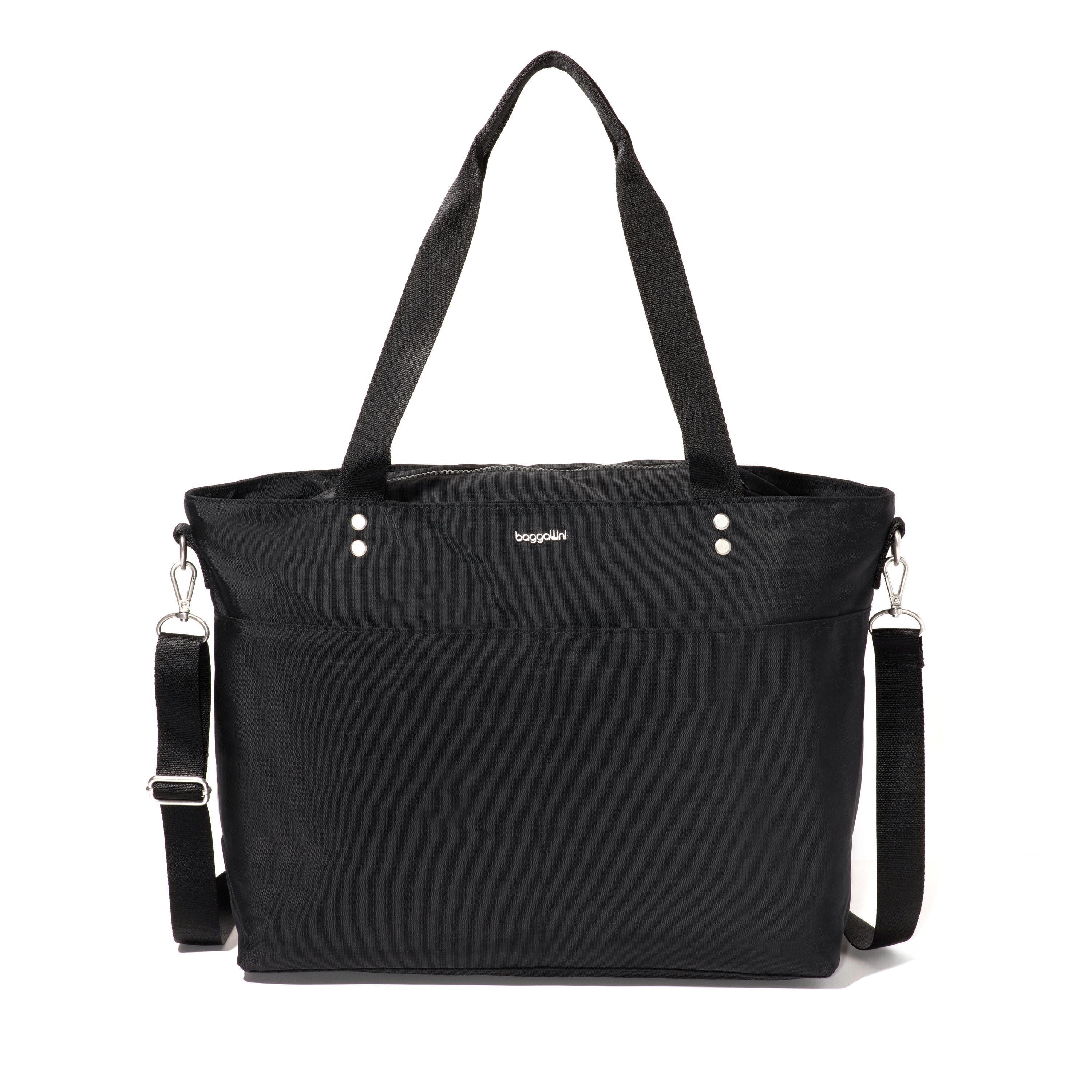 BAGGALLINI Carryall Laptop Tote Bag, Main, color, Black