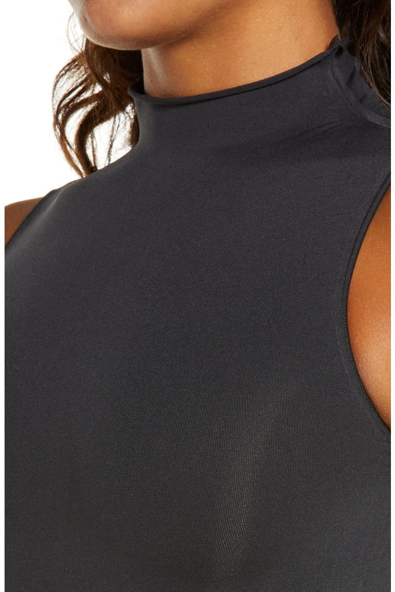 Essential Bodysuits Mock Neck Sleeveless Bodysuit, Alternate, color, ONYXDNU