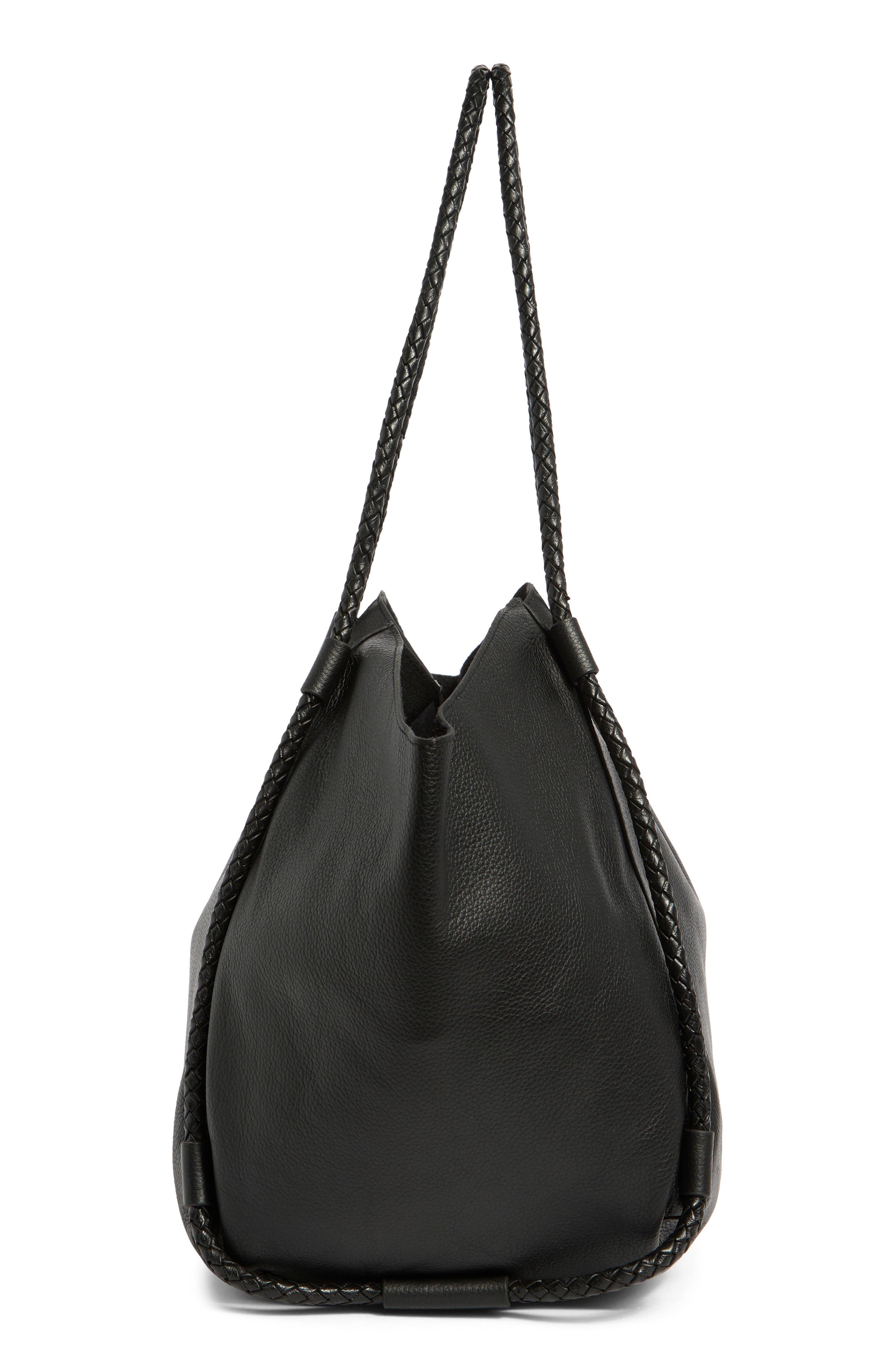 Lucky Brand Zila Leather Tote Bag, Alternate, color, Black
