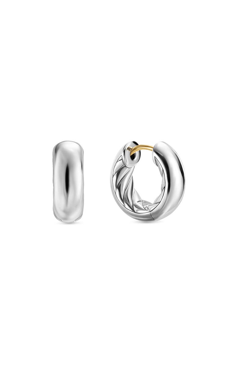 David Yurman DY Mercer<sup>™</sup> Micro Hoop Earrings in Sterling Silver, 13.4mm, Main, color,