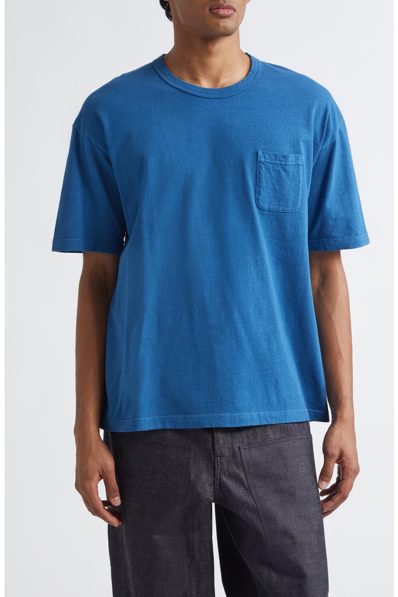 Jumbo Cotton Pocket T-Shirt, Main, color, LIGHT INDIGO
