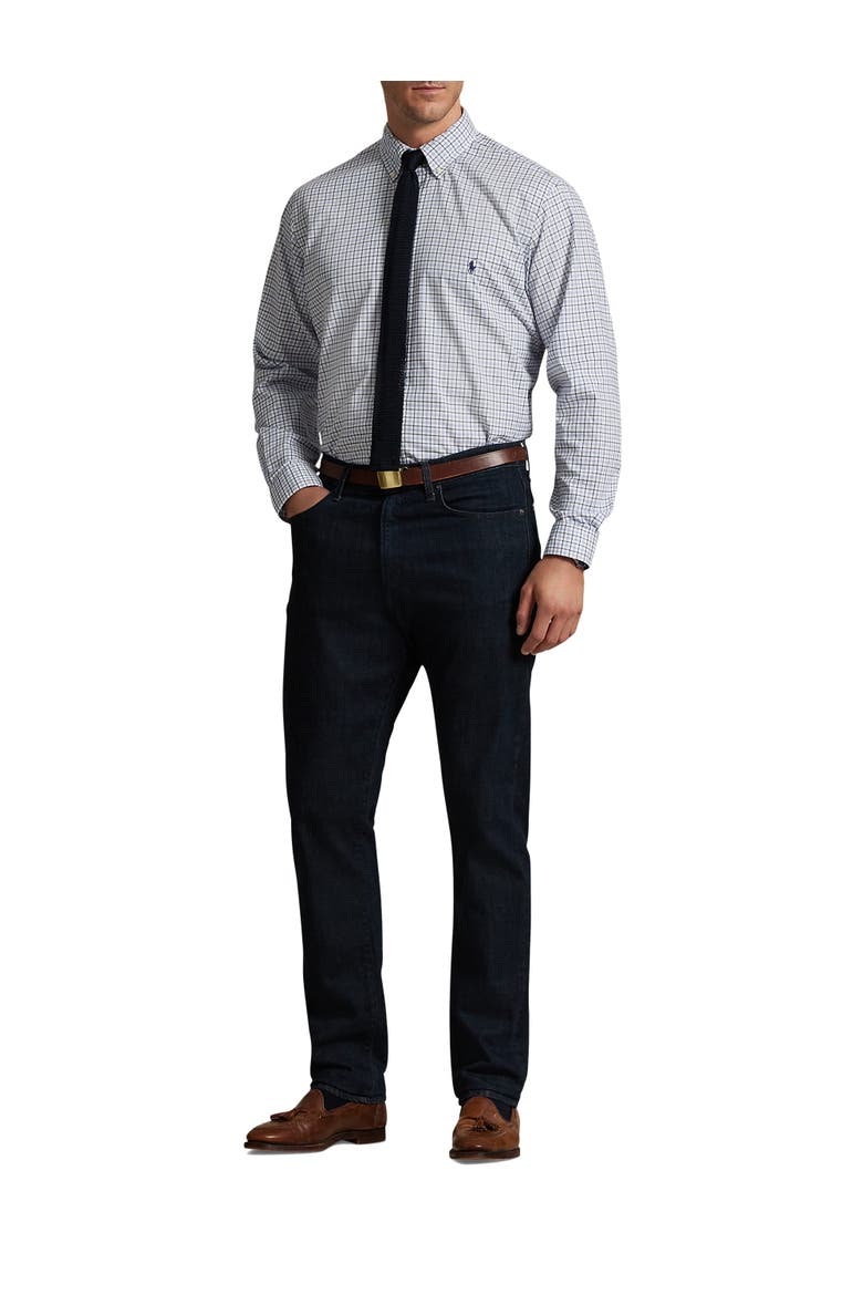 Big & Tall Multi Plaid Twill Sport Shirt, Alternate, color, NEVIS BLUE