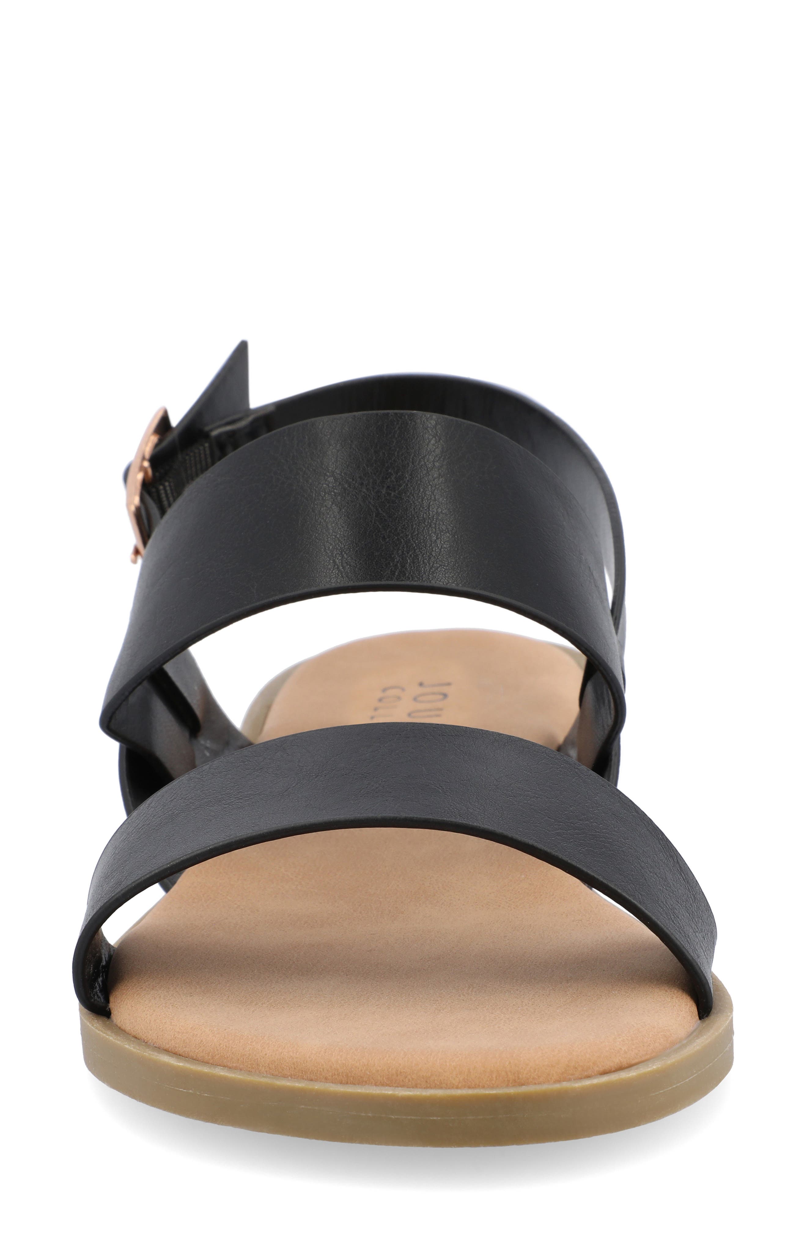 Journee Collection Lavine Sandal - Wide Width, Alternate, color, Black