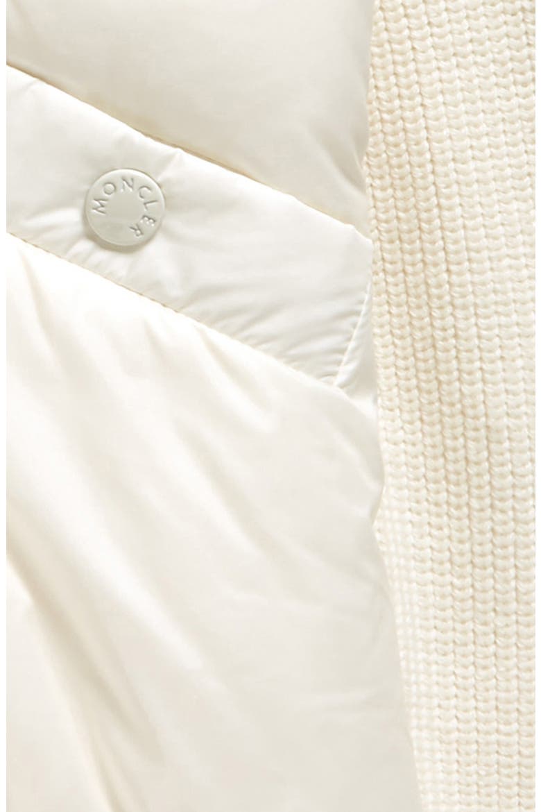 Kids' Hybrid Virgin Wool Knit & Down Puffer Cardigan, Alternate, color, WHITE