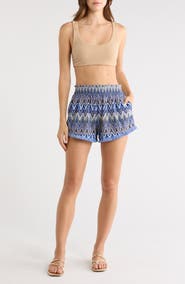 Ramy Brook Analisa Chevron Cover-Up Shorts