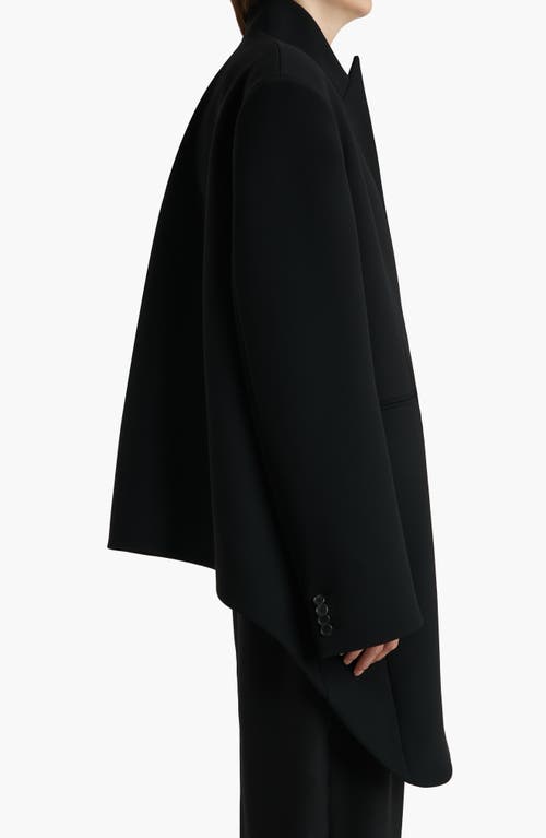 Khaite Comelle Crepe Coat In Black