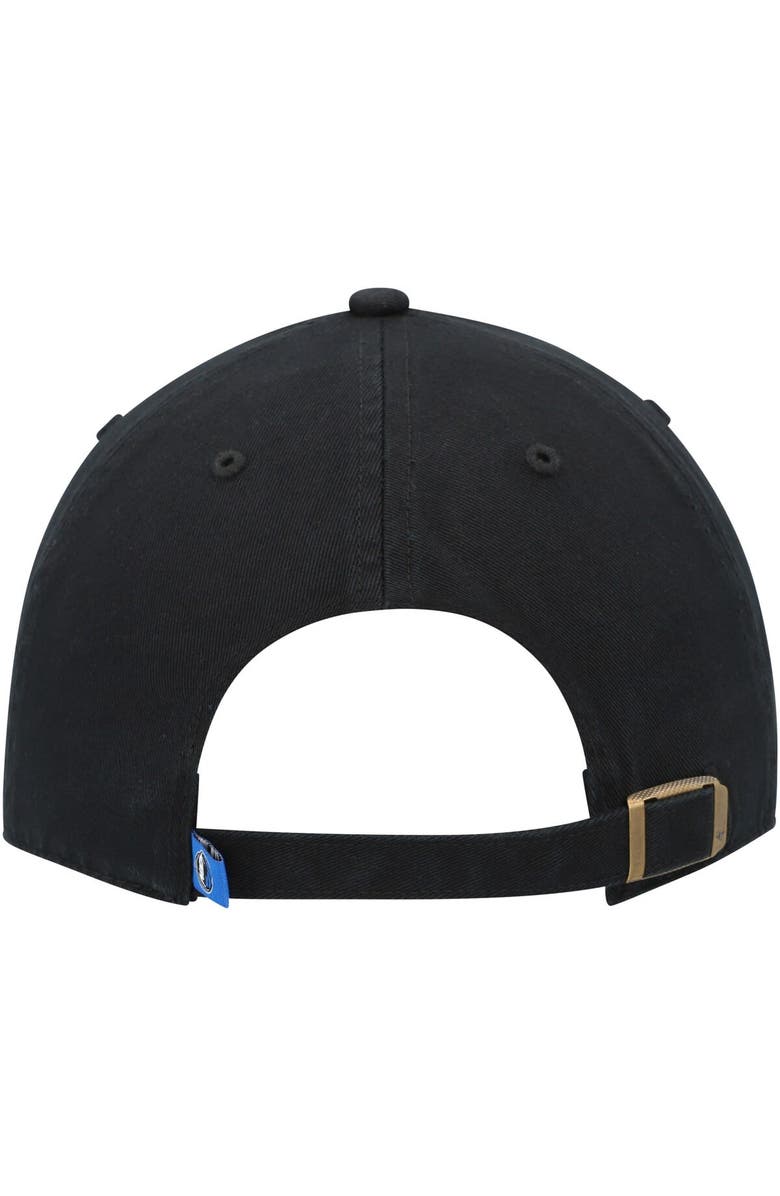 '47 Men's '47 Black Dallas Mavericks Team Logo Clean Up Adjustable Hat, Alternate, color,