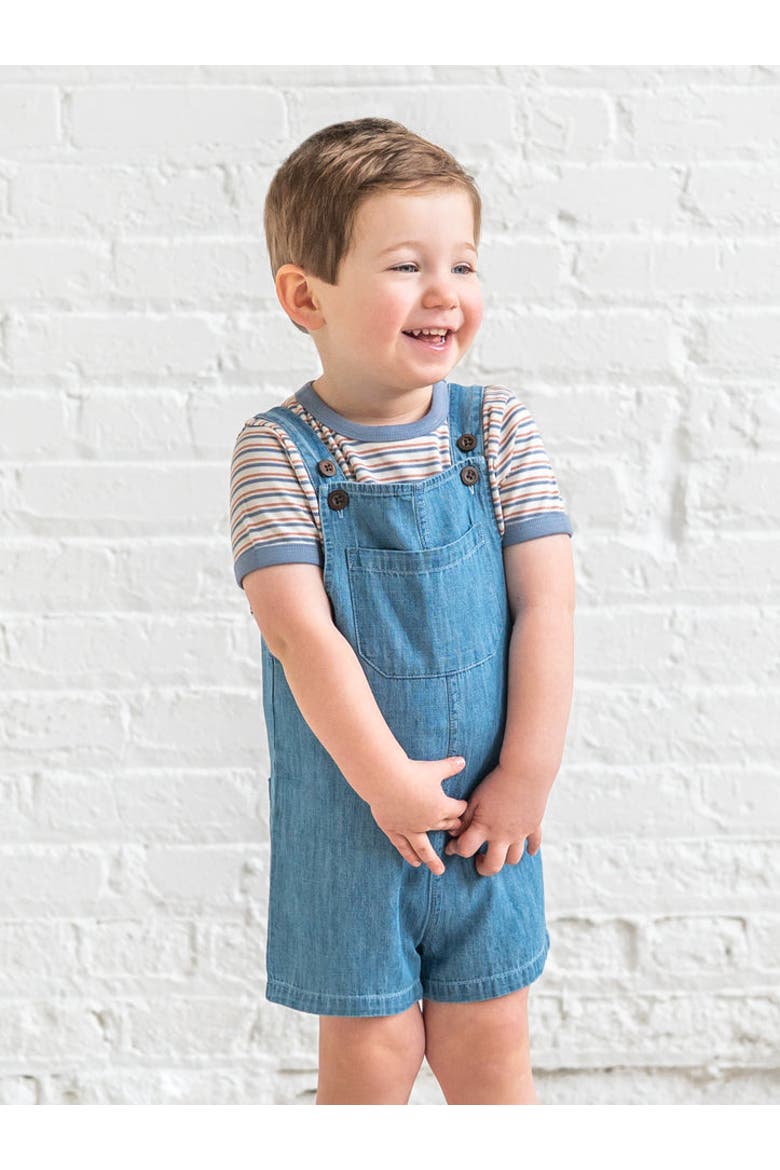Organic Zack Chambray Overall Short, Alternate, color, Chambray