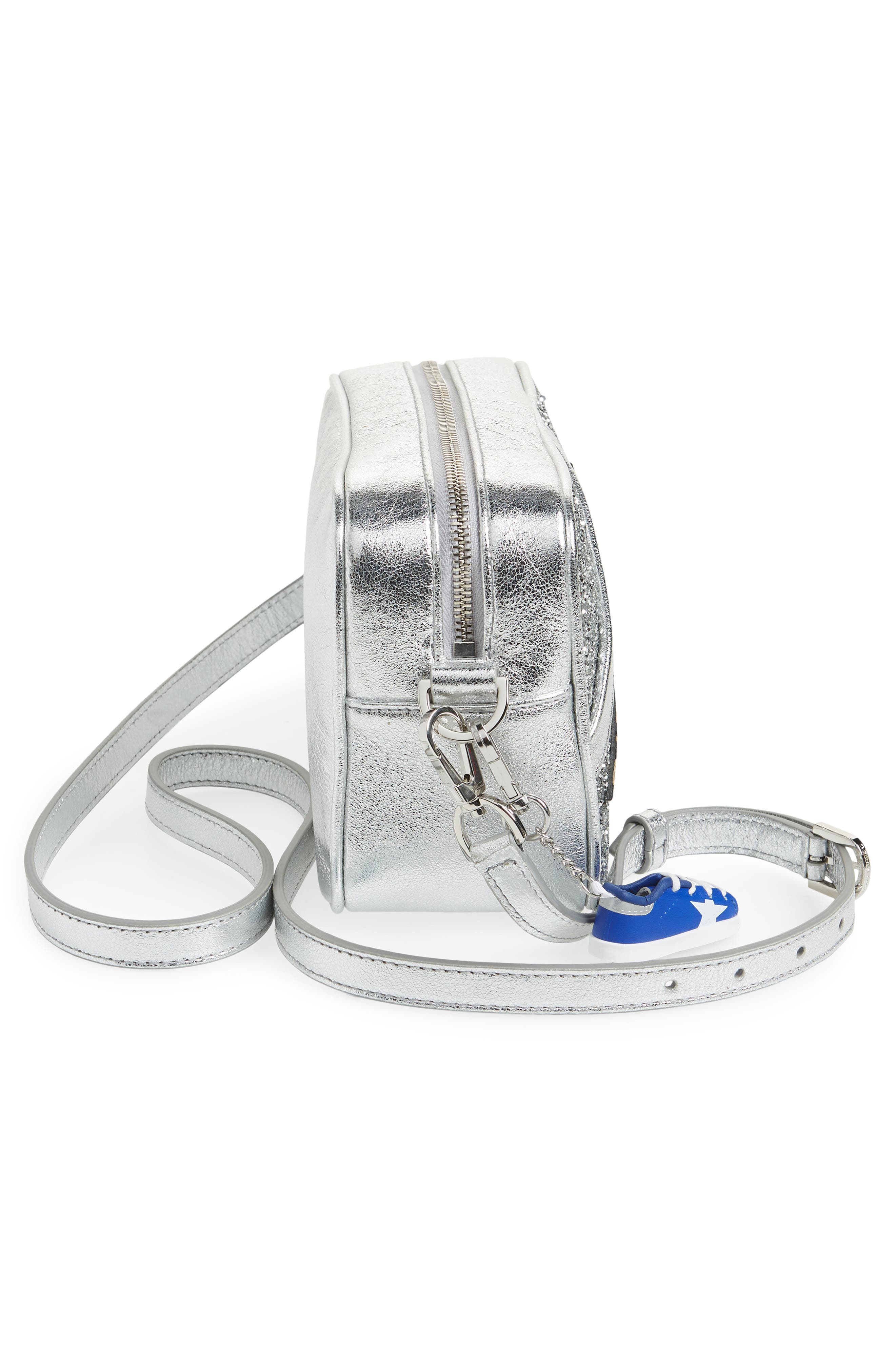 Star Genuine Calf Hair & Leather Camera Bag, Alternate, color, SILVER/ LEO 80742