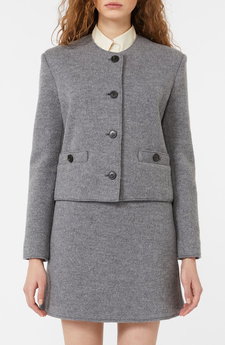 Weekend Max Mara Savona Wool Jacket, Main, color, Medium Grey