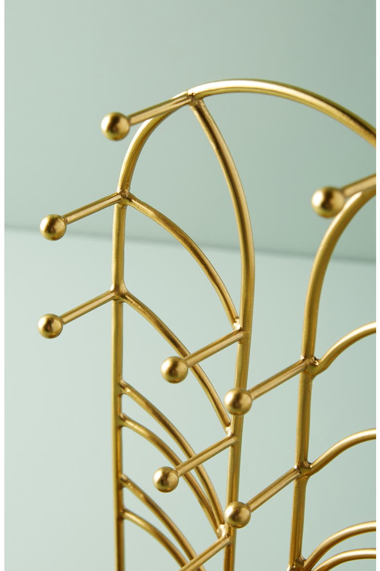 Anthropologie Art Nouveau Jewelry Stand, Alternate, color, GOLD
