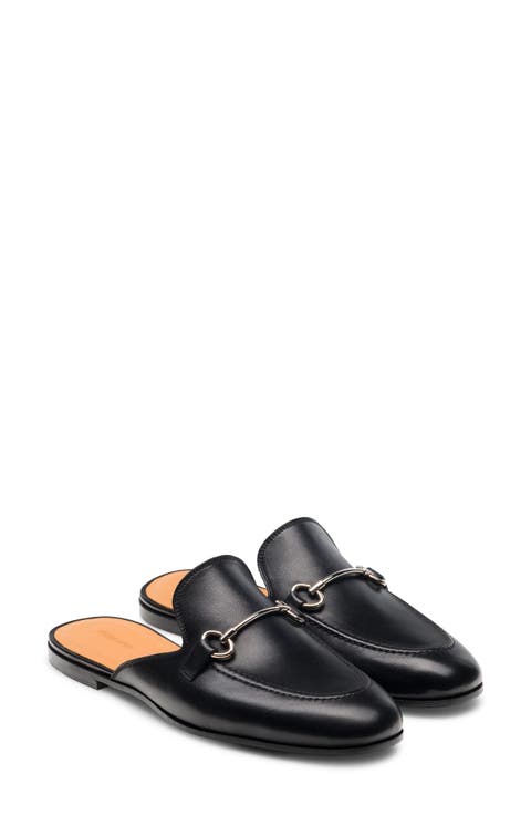 Stella V Leather Flat Mule