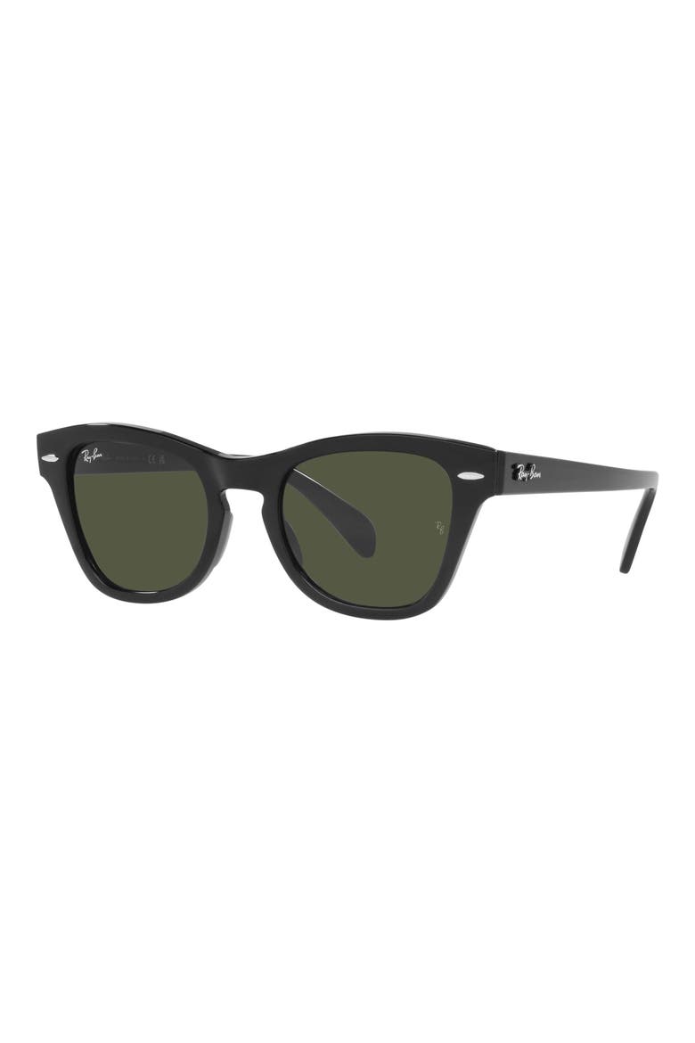 50mm Square Sunglasses, Alternate, color, BLACK