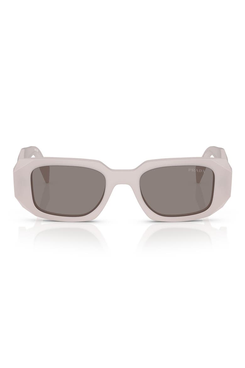 51mm Rectangular Sunglasses, Main, color, FROSTED TORTOISE / DARK GREY