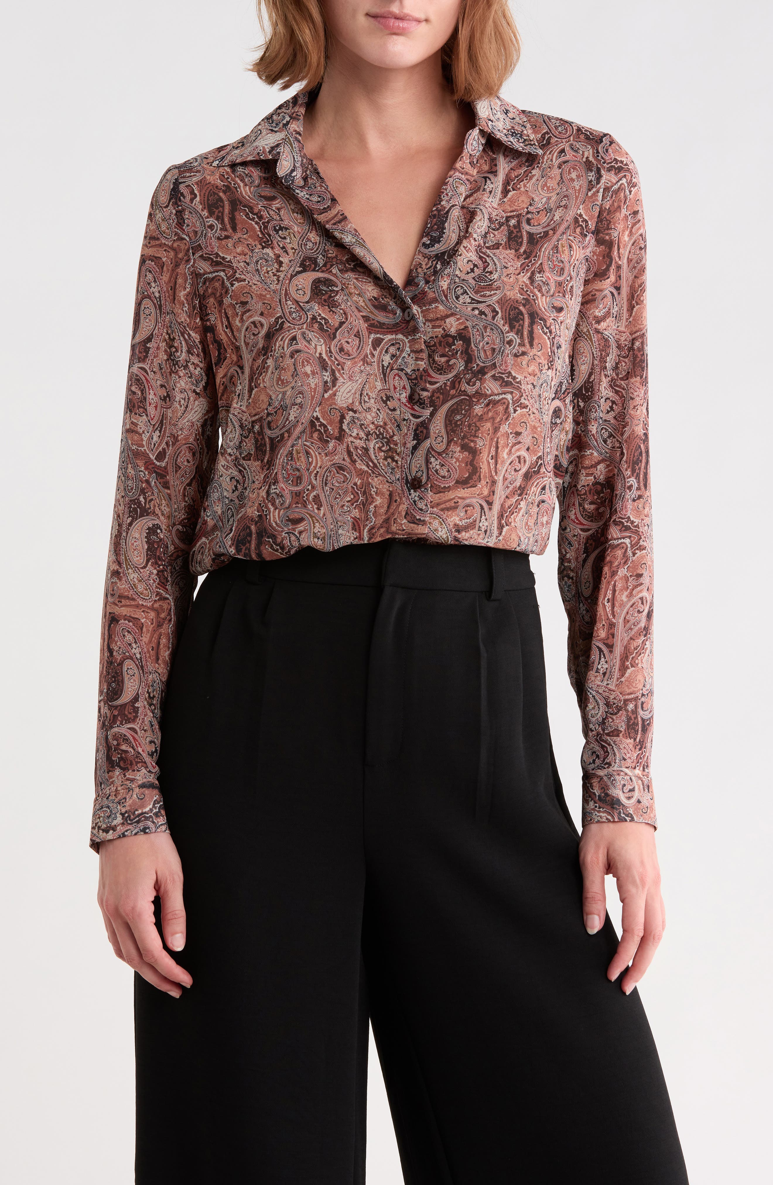 Paisley Printed Button Down Shirt