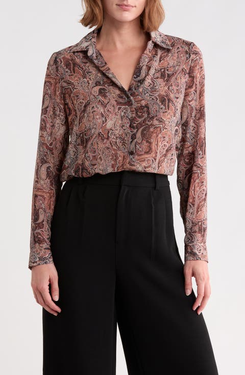 Paisley Printed Button Down Shirt