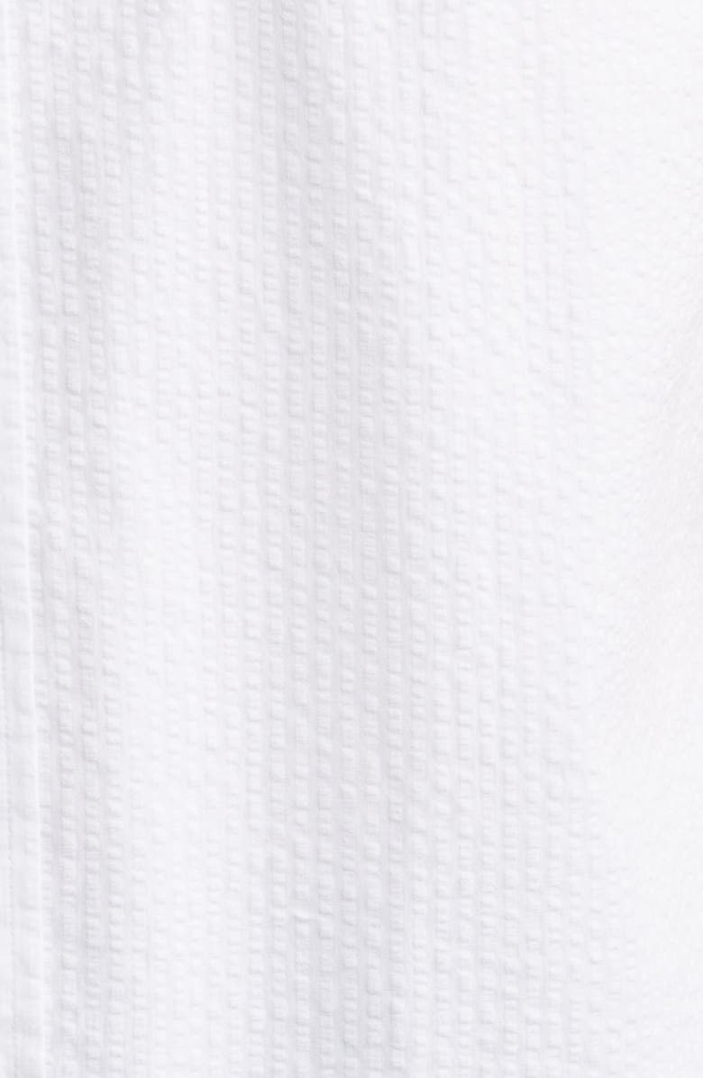 Brooks Brothers Regular Fit Solid Cotton Seersucker Short Sleeve Button-Down Shirt, Alternate, color,