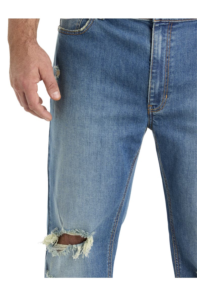 Big & Tall Ripped Tapered-Fit Jeans, Alternate, color, FADED OUT