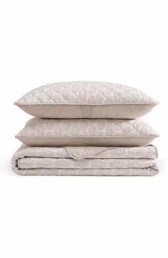 Bahama Fronds Quilt & Pillow Sham Set