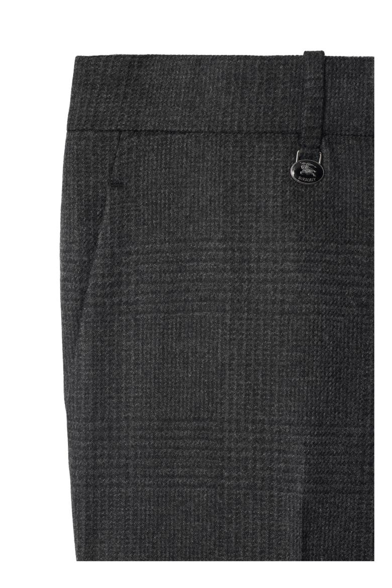 Check Wool Cashmere Tailored Trousers, Alternate, color, Loden green/highland green