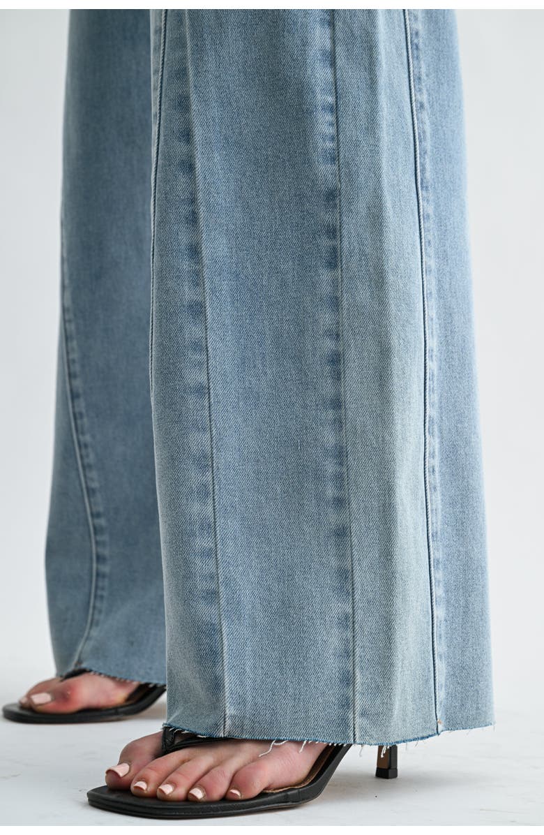 Jemina Denim The Low Seamed Wide, Alternate, color, Light Wash