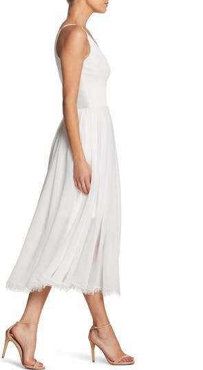 Alicia Mixed Media Midi Dress