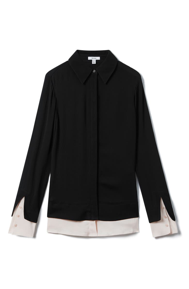 Reiss Nila Colorblock Long Sleeve Button-Up Shirt, Alternate, color,