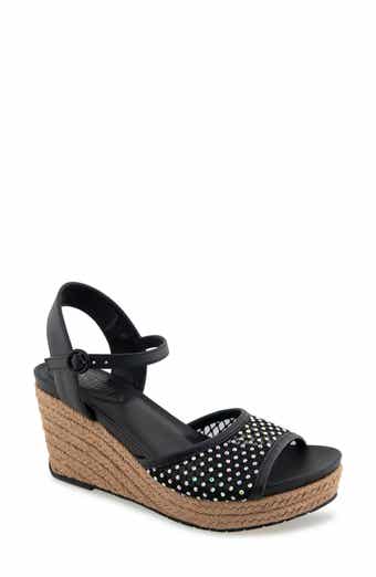 Reaction Kenneth Cole Caegan Rhinestone Mesh Espadrille Wedge Sandal
