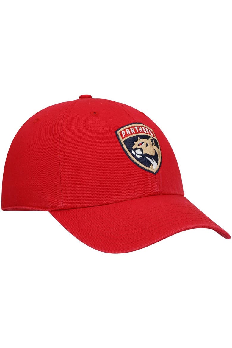 Men's '47 Red Florida Panthers Logo Clean Up Adjustable Hat, Alternate, color, Red
