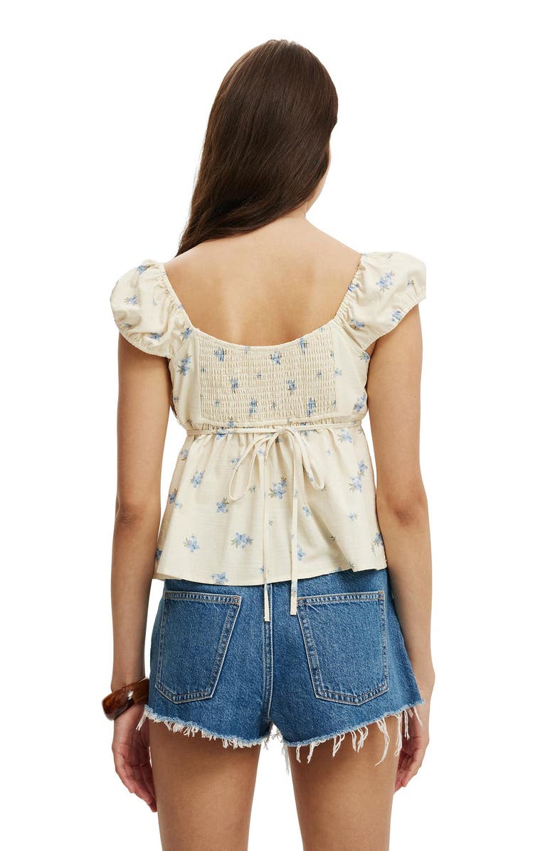 Cotton On Women's Tie Back Babydoll Top, Alternate, color, Sara Floral