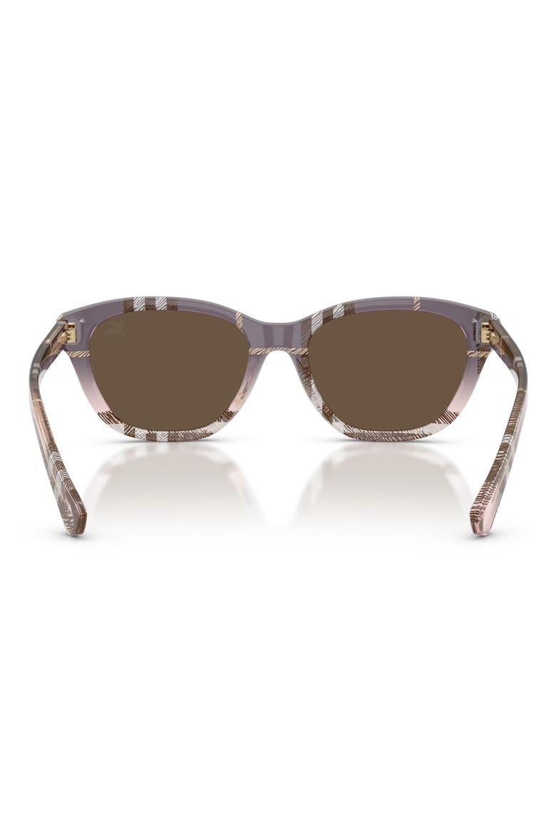 54mm Rectangular Sunglasses, Alternate, color, CHECK GRADIENT ROSE / BROWN