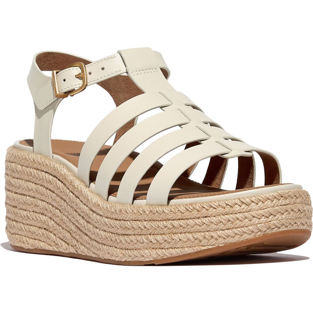 Fitflop Espadrille Platform Wedge Sandal In Paris Beige
